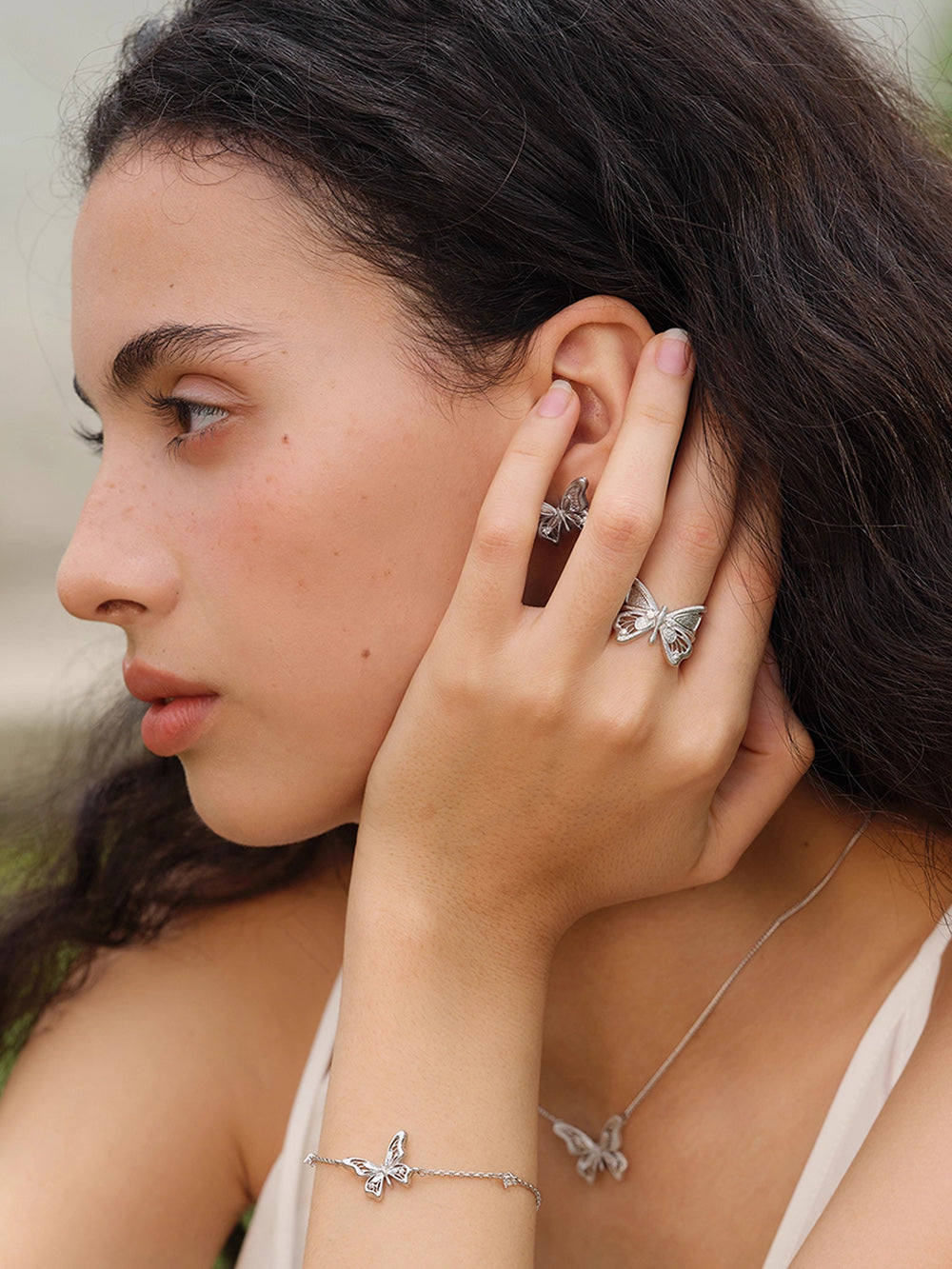 MUKTANK×SUN HUNTER “Emergence”Lace Butterfly Wing Ring