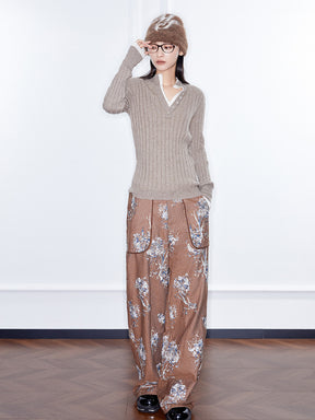 MUKZIN Linglong“bamboo joint”Slim-fit Cashmere Blended Sweater.