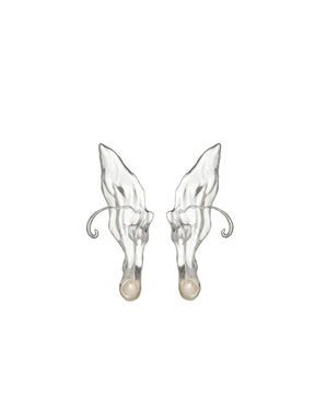 MUKTANK×PEARLONA Transparent Resin Baroque Pearl Ear Clip