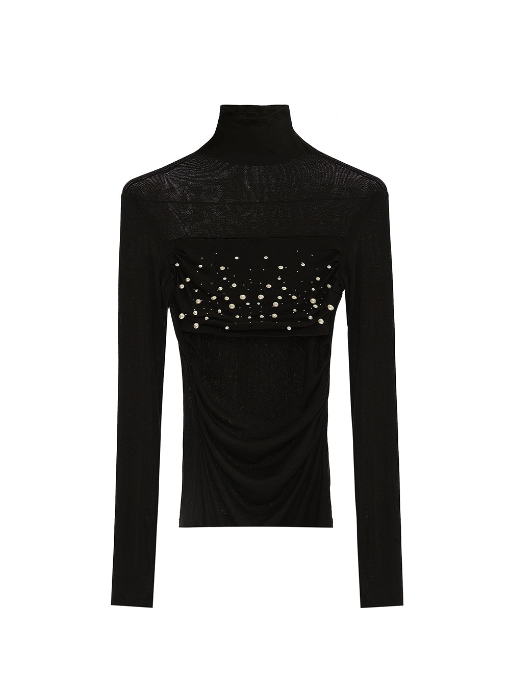 MUKTANK×MODULER Tencel-Wool Pearl Turtleneck Top