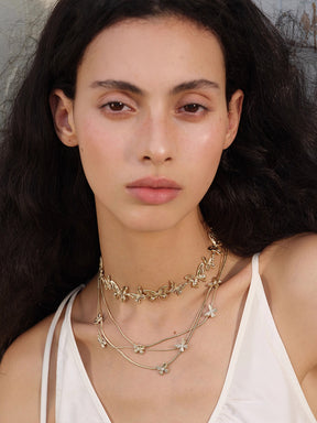 MUKTANK×SUN HUNTER “Emergence”Three-Layer Lace Butterfly Necklace 或 Triple-Layer Lace Butterfly Necklace