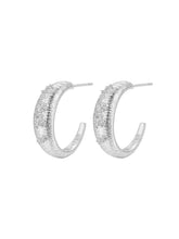 MUKTANK×SUN HUNTER 2mm Diameter C-Hoop Brushed Earrings