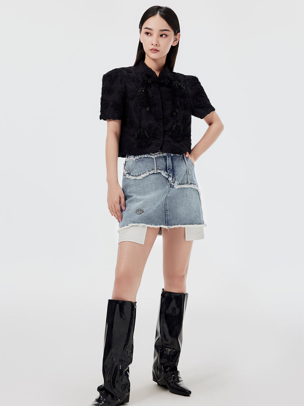mukzin ショートジャケット MUKZIN Chinese Style Short Jacket