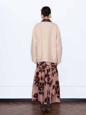 MUKZIN“The Sequence of Deer's Call”Light Camel Color Contrast Collar Oversized Silhouette Jacket