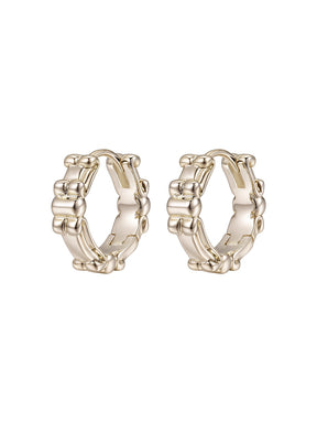 MUKTANK×SUN HUNTER Iris Flower Embossed Ear Cuffs