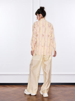 MUKZIN“Capsule Collection”Loose and Retro Yellow Shirt