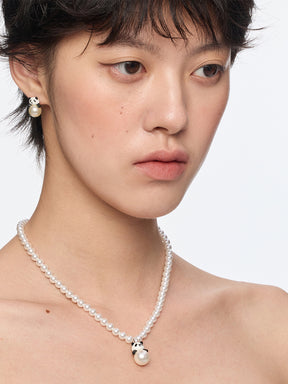 MUKTANK¡ÁSUN HUNTER Panda Faux Pearl Earrings