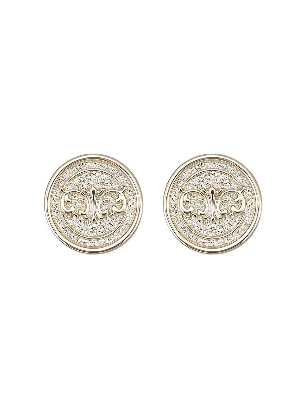 MUKTANK×SUN HUNTER Iris Coin Stud Earrings