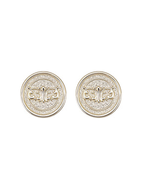 MUKTANK×SUN HUNTER Iris Coin Stud Earrings
