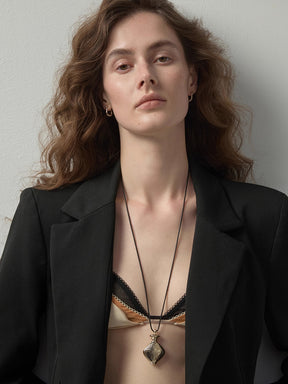 MUKTANK×SUN HUNTER Iris Carved Flask Adjustable Slider Necklace