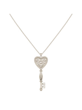 MUKTANK×SUN HUNTER Heart Embossed Key Medium-length Chain Necklace