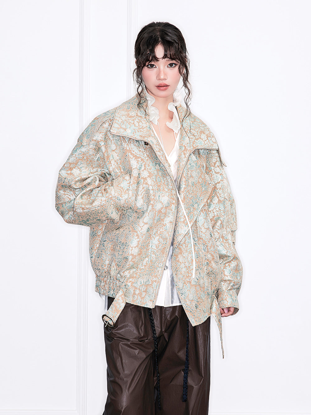 MUKZIN“Realm of Ethereal Mist”European-American Style Trendy Lapel Short Coat
