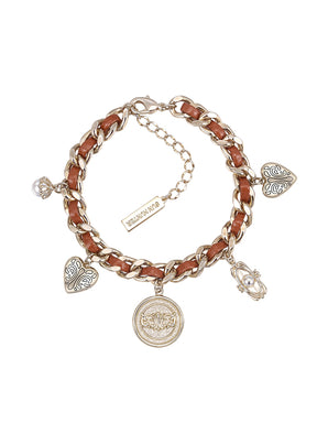 MUKTANK×SUN HUNTER Iris Coin PU Braided Rope Bracelet