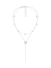 MUKTANK×SUN HUNTER “Emergence”Double-Layer Lace Butterfly Y-Necklace