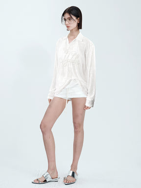 MUKTANK×MODULER Heavy-Detailed Polo Shirt with Pearl Embroidery
