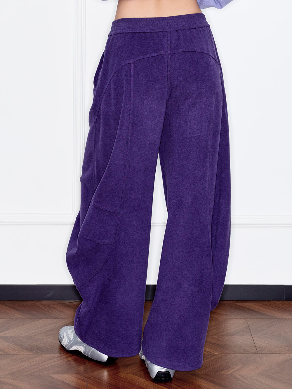 MUKZIN“Capsule Collection”Ribbed Fabric Slouchy Wide-Leg Pants