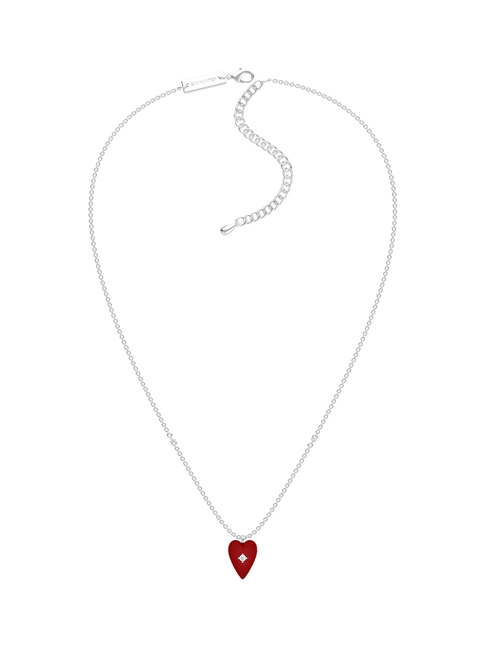MUKTANK×SUN HUNTER Velvet Heart Plain Chain Necklace