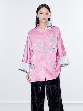 MUKZIN  Linglong "Night Banquet" Chinese Embroidered Jacquard Coat