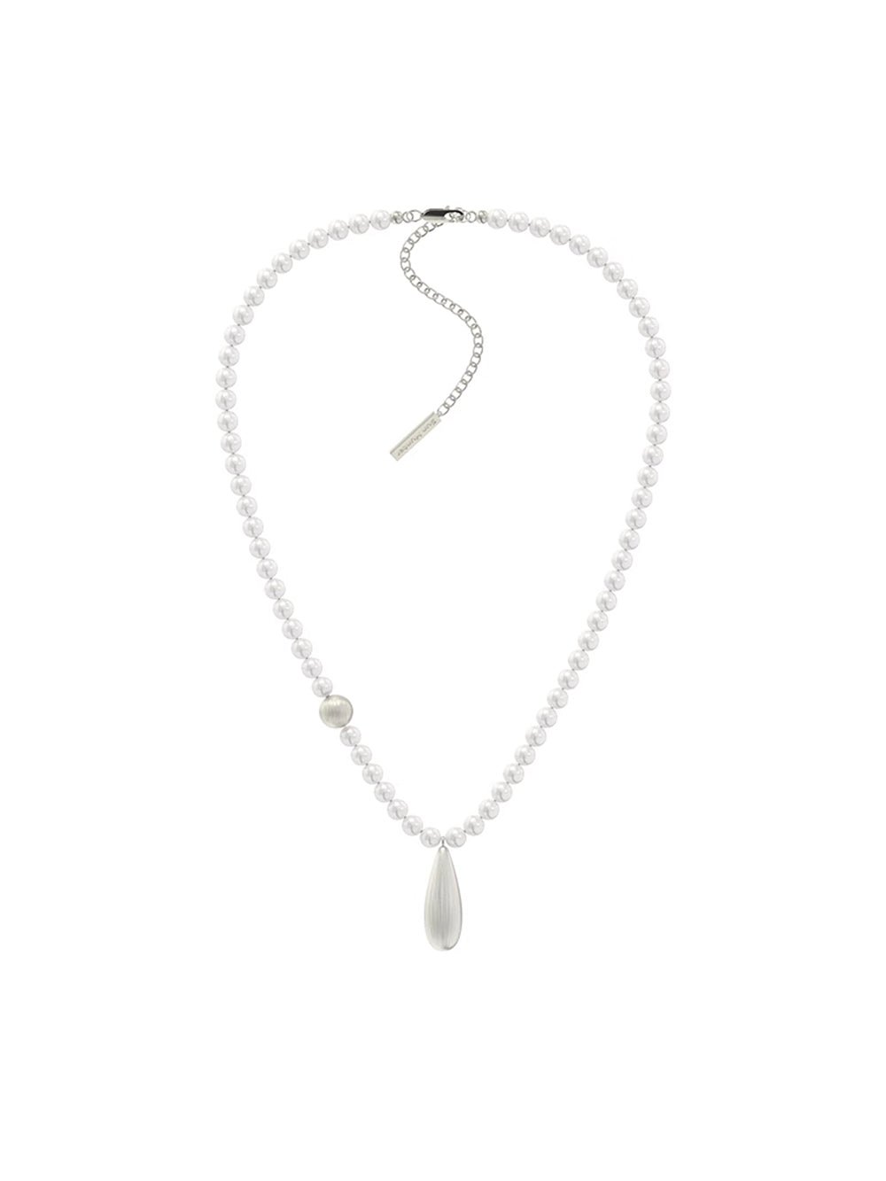 MUKTANK × SUN HUNTER Wire Drawn Water Drop Shaped Pearl Necklace