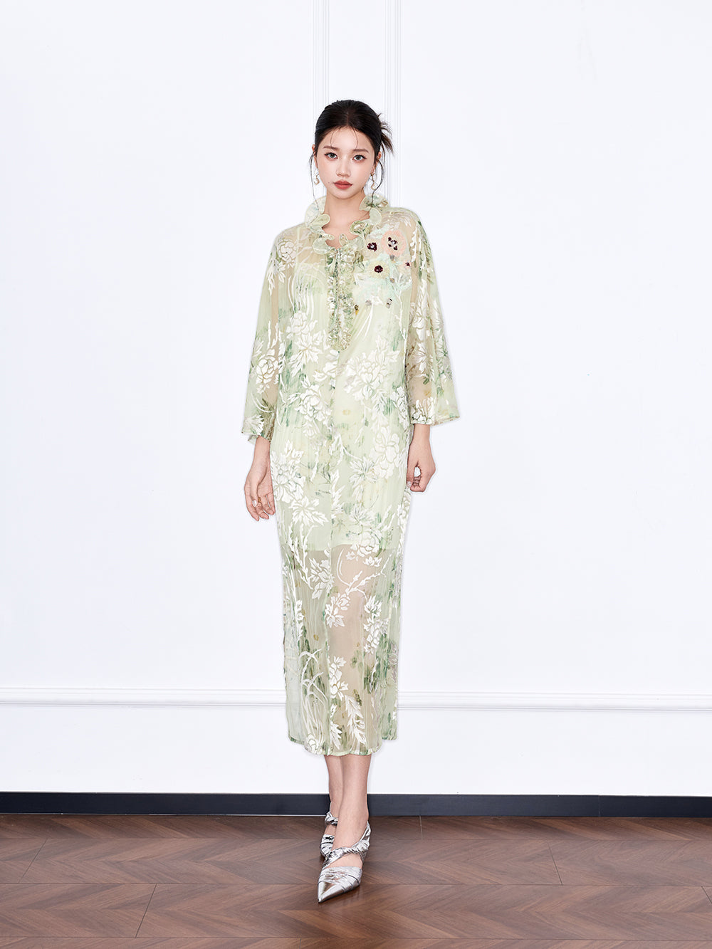 MUKZIN "Night Ballad of Chang'an" New Chinese Style Embroidered Lightweight Dress