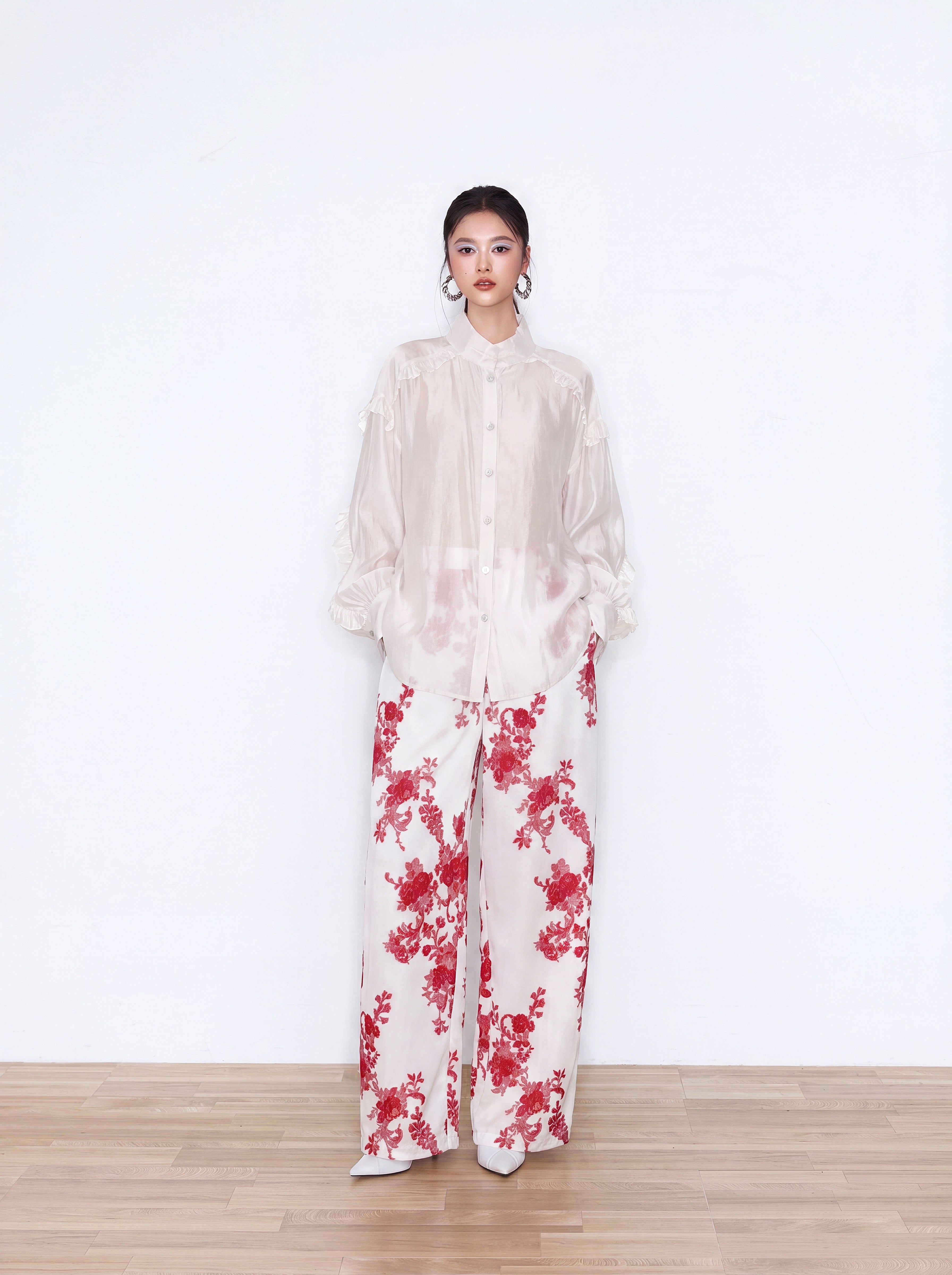 MUKZIN×Flourishing Blooms New Chinese-style trousers