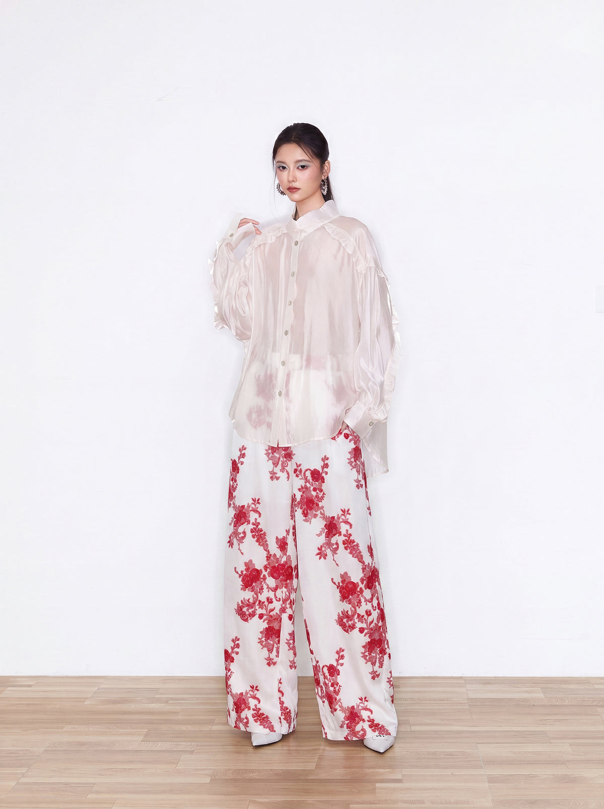 MUKZIN×Flourishing Blooms New Chinese-style trousers