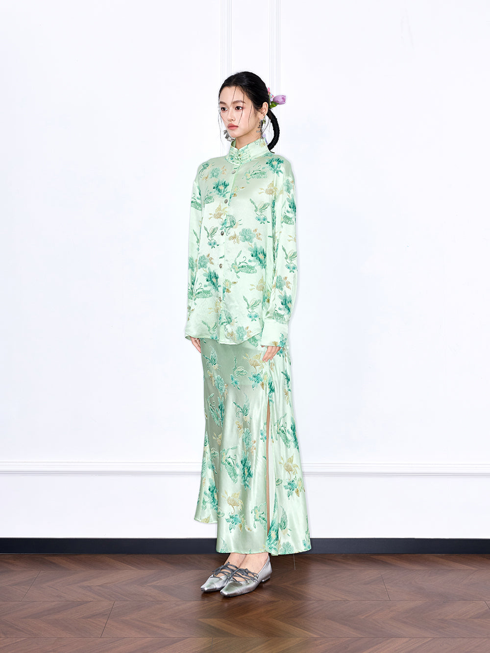 MUKZIN "Capsule Collection" Designer New Chinese Style Mulberry Silk Suit Top