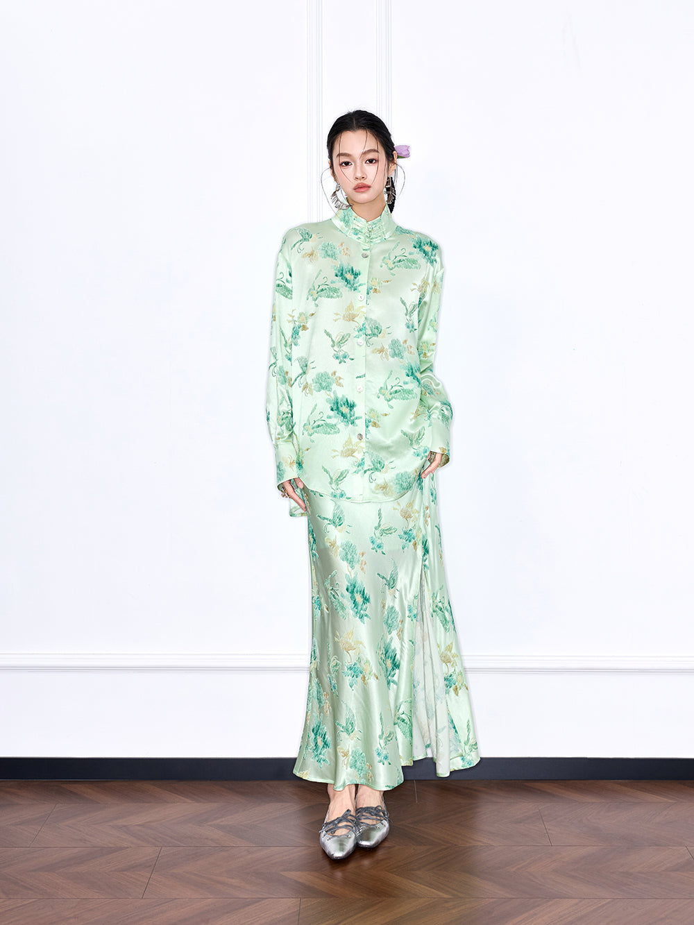 MUKZIN "Capsule Collection" Designer New Chinese Style Mulberry Silk Suit Top