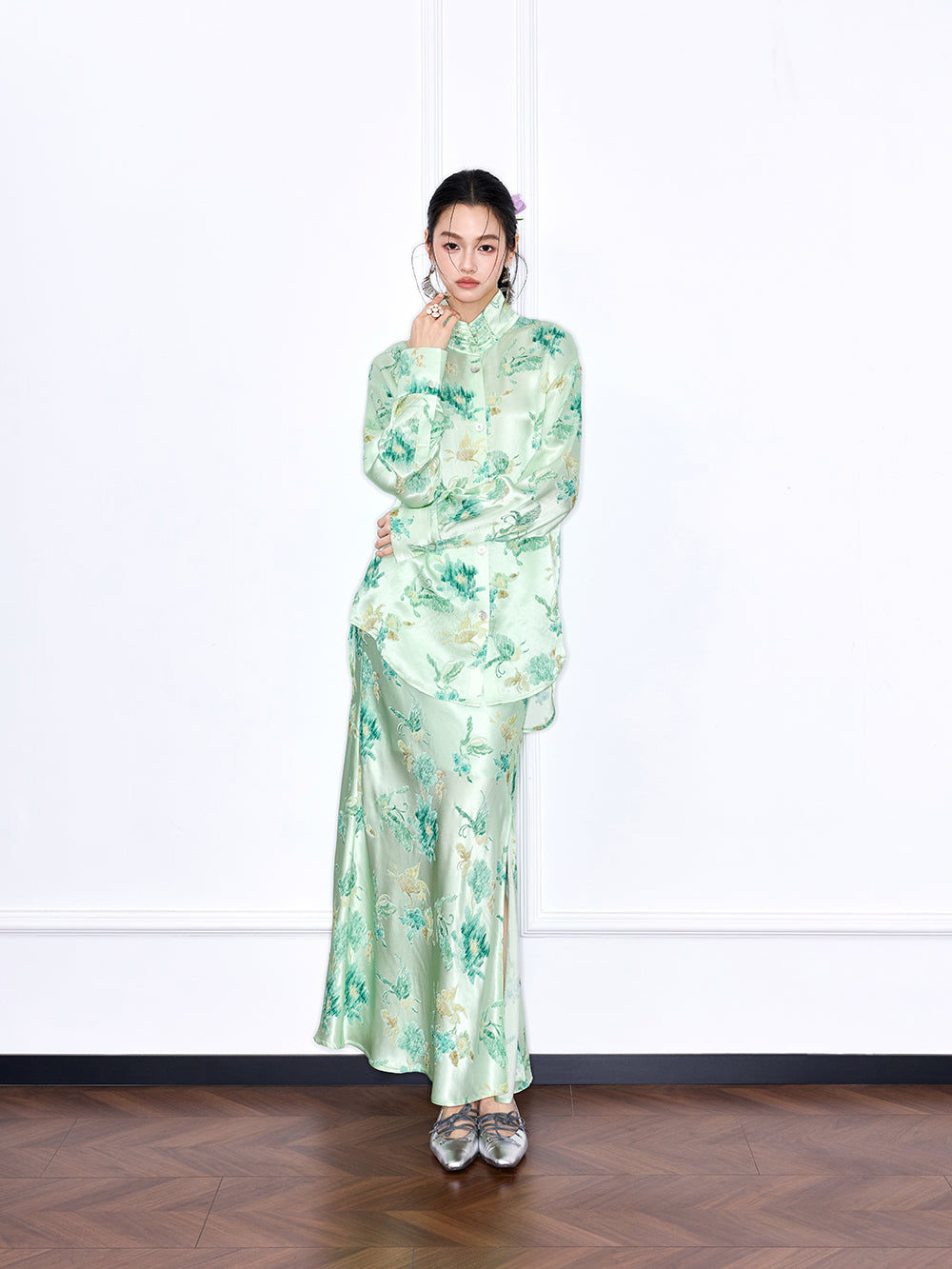 MUKZIN "Capsule Collection" Designer New Chinese Style Mulberry Silk Suit Pants