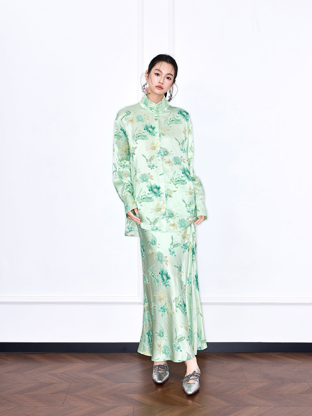 MUKZIN "Capsule Collection" Designer New Chinese Style Mulberry Silk Suit Pants