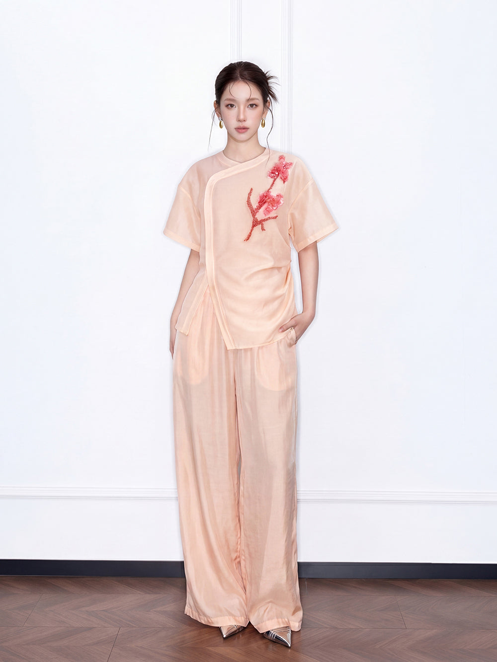 MUKZIN×Capsule Collection New Chinese-Style Trousers with Intangible Cultural Heritage Hand Embroidery