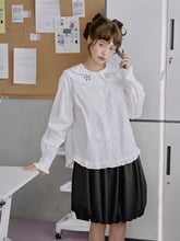 MUKTANK×LOUMUTAKU Rivet Flower Doll Collar Shirt