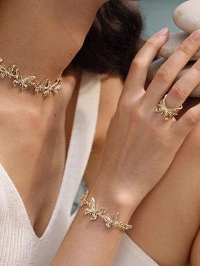 MUKTANK×SUN HUNTER “Emergence”Three-Lace Butterfly Bracelet