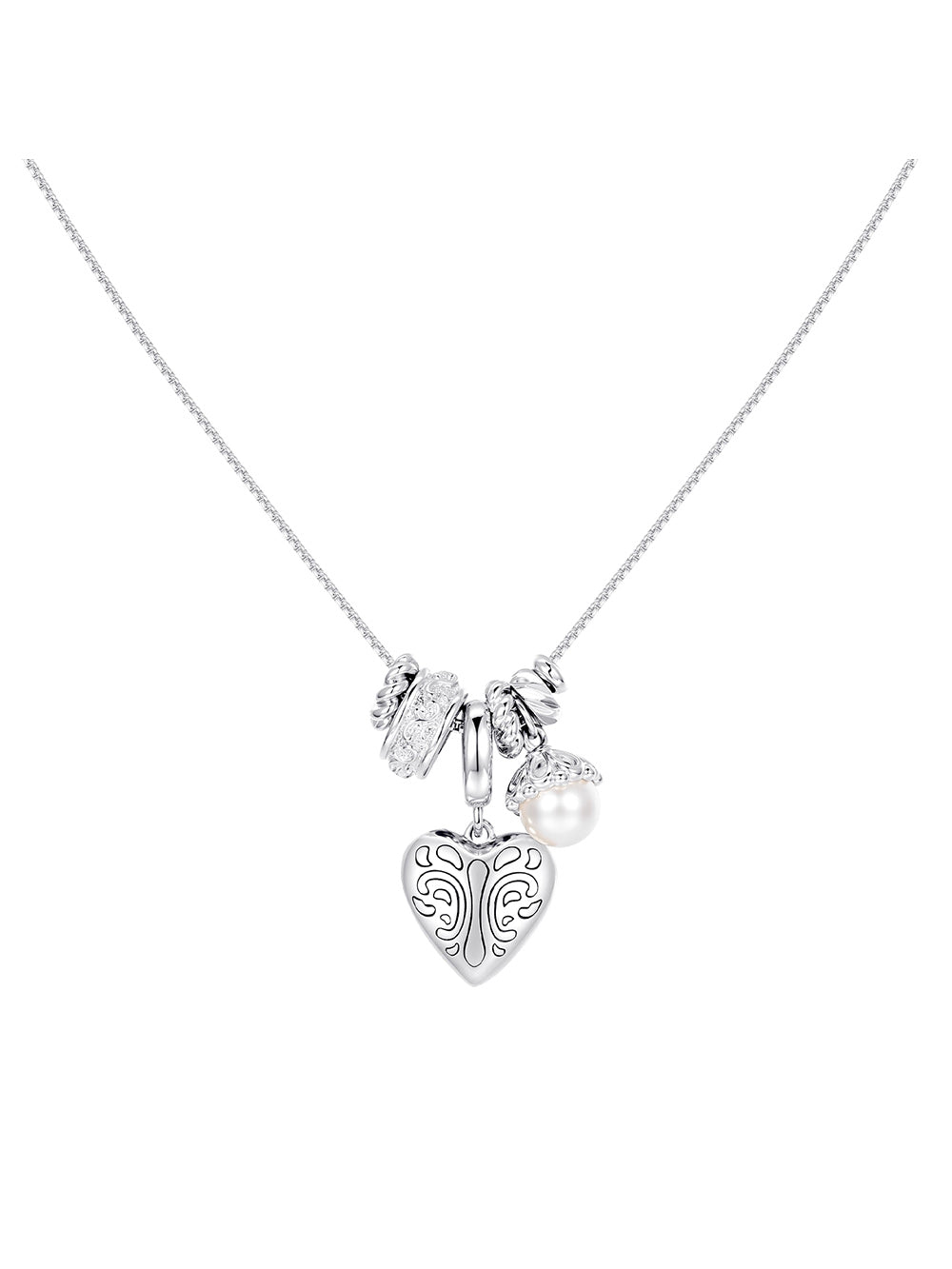 MUKTANK×SUN HUNTER Carved Broken Heart Pendant Necklace