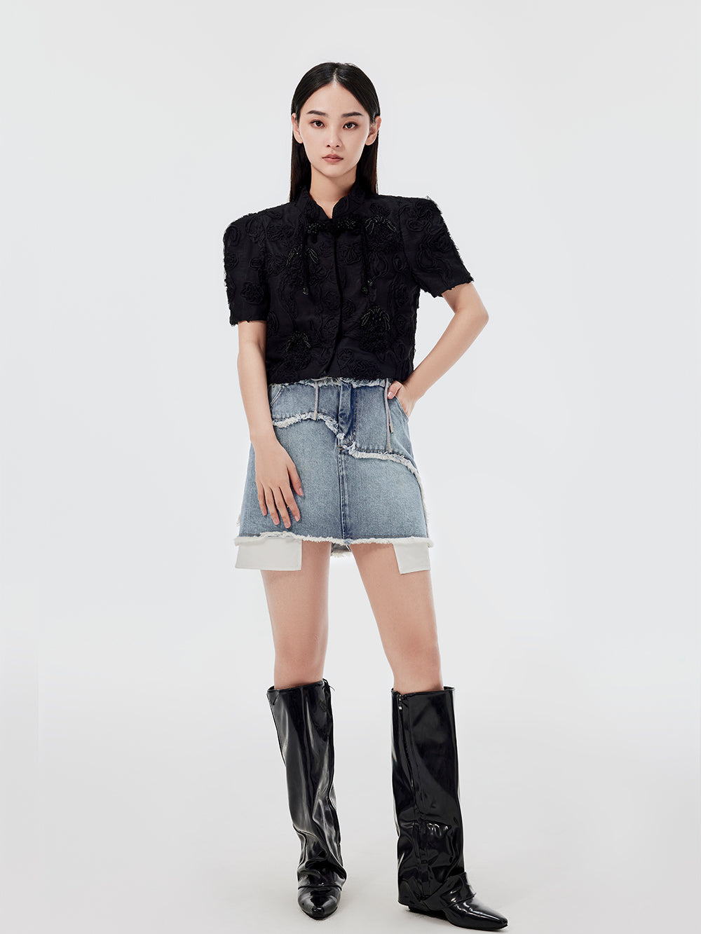 mukzin ショートジャケット MUKZIN Chinese Style Short Jacket