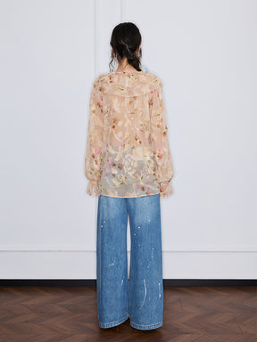 MUKZIN“Capsule Collection”Neo-Chinese style vintage long lightweight shirt