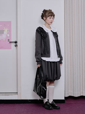 MUKTANK×LOUMUTAKU 3D Flower Baseball Jacket