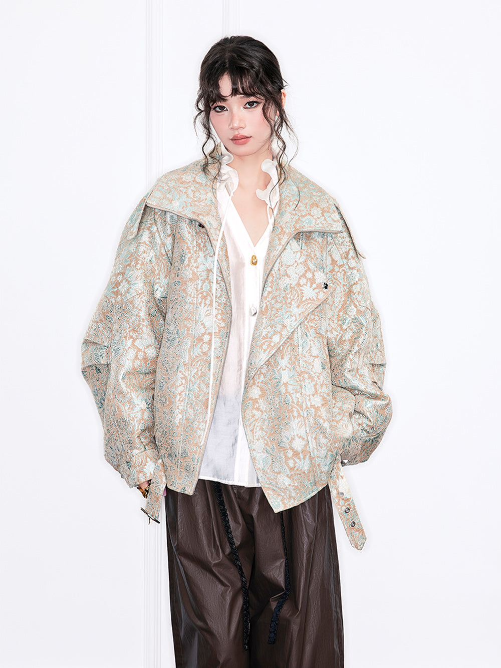 MUKZIN“Realm of Ethereal Mist”European-American Style Trendy Lapel Short Coat