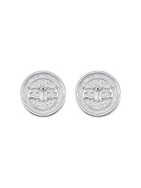 MUKTANK×SUN HUNTER Iris Coin Stud Earrings