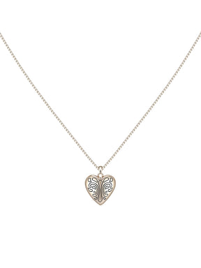 MUKTANK×SUN HUNTER Mini Carved Heart Plain Chain Necklace