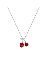 MUKTANK×SUN HUNTER Velvet Cherry Necklace with Leaves