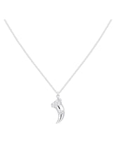 MUKTANK×SUN HUNTER Embossed Iris Tooth Pendant Necklace