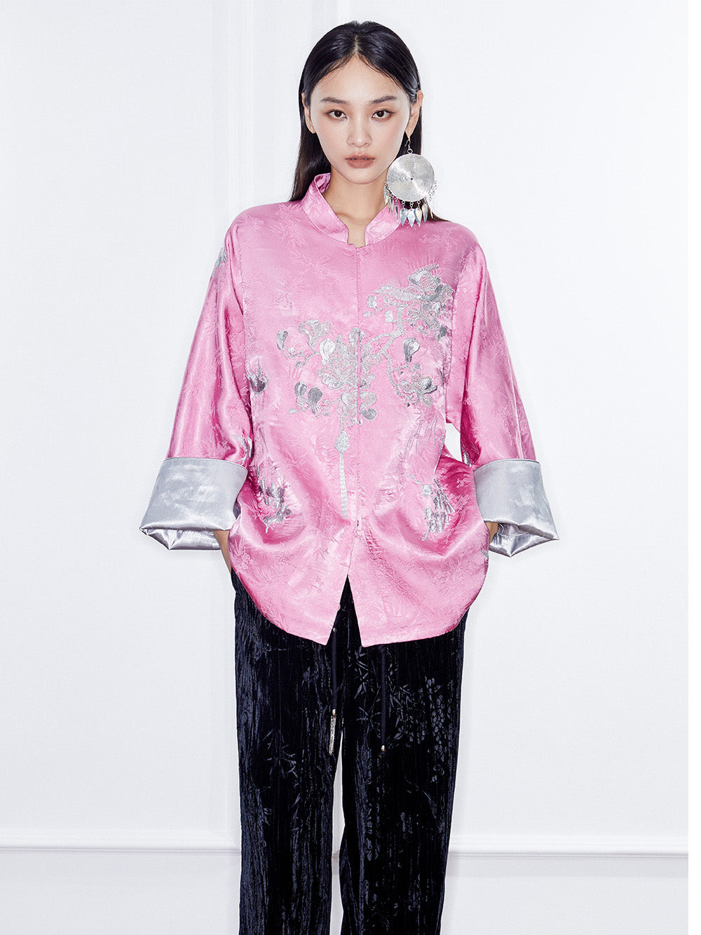 MUKZIN  Linglong "Night Banquet" Chinese Embroidered Jacquard Coat