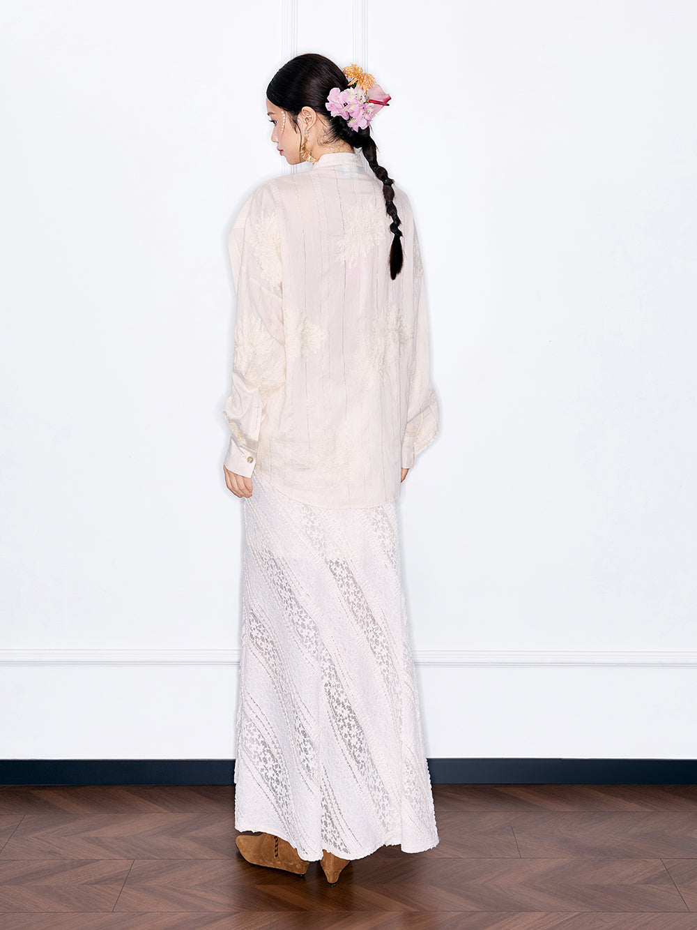 MUKZIN“Night Ballad of Chang'an”Women's New Chinese Style Embroidered Loose Shirt - Hot Selling Stand Collar Blouse
