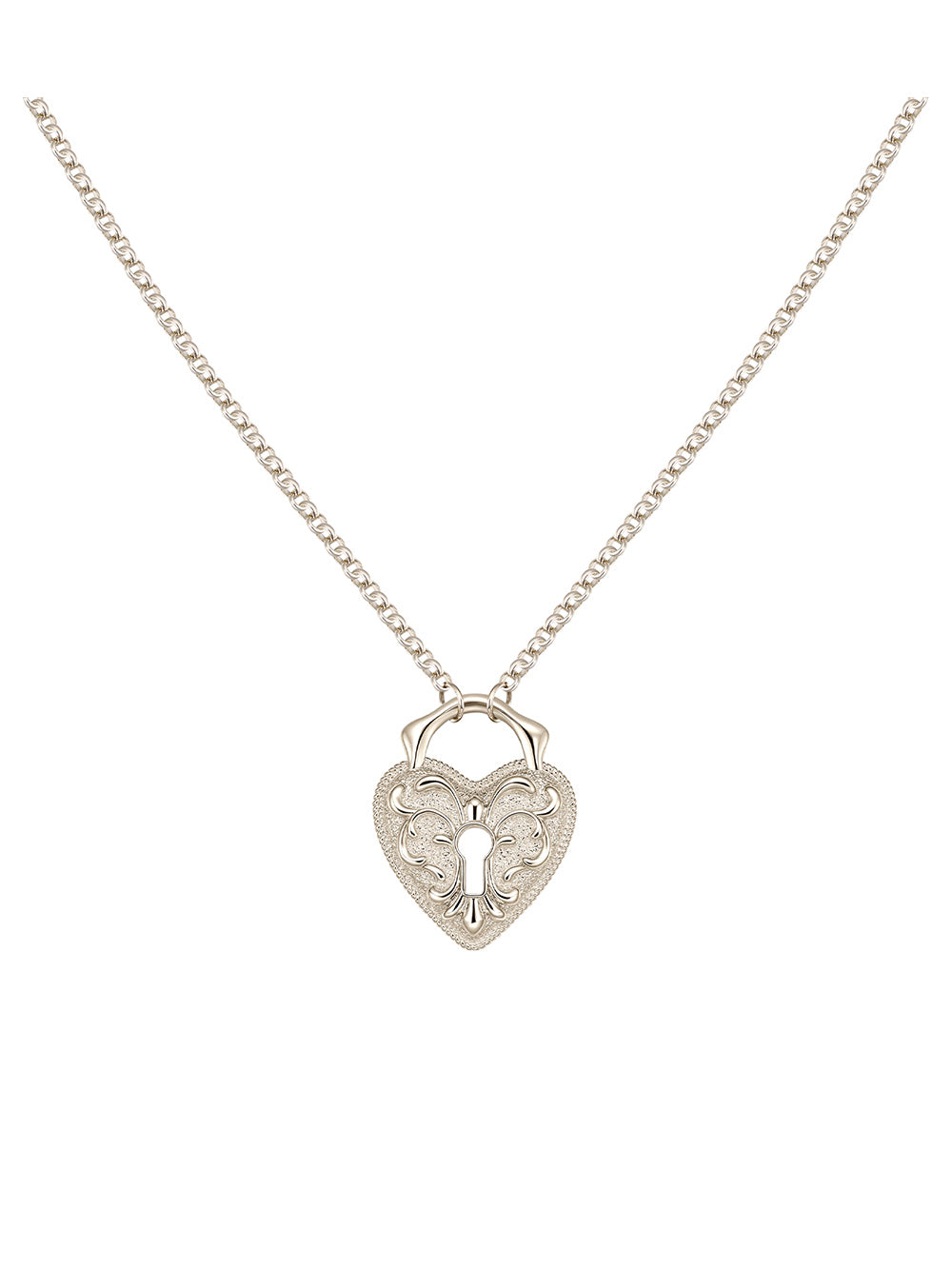 MUKTANK×SUN HUNTER Short Vintage Embossed Heart Necklace