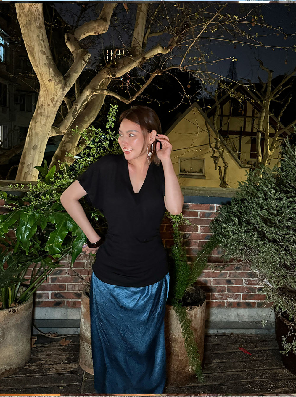 MUKZIN“Capsule Collection”Slimming elegant T-shirt