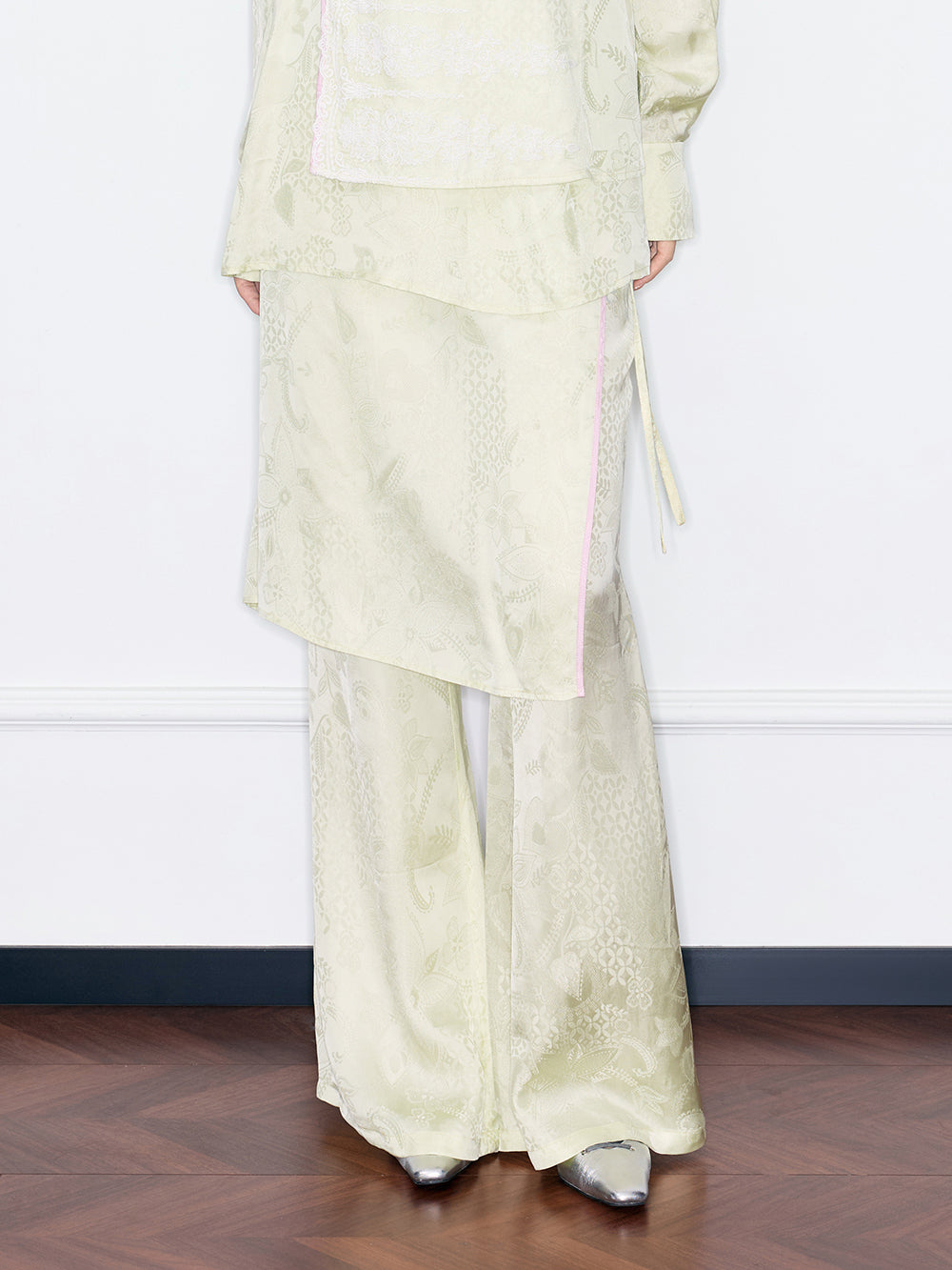 MUKZIN“Night Ballad of Chang'an”Wrap Layered Wide-Leg Pants | Tang Dynasty Inspired Satin Trousers (Copy)