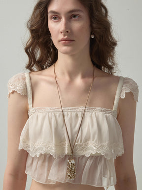 MUKTANK×SUN HUNTER Pearl Cluster Faux Pearl Adjustable Slider Necklace