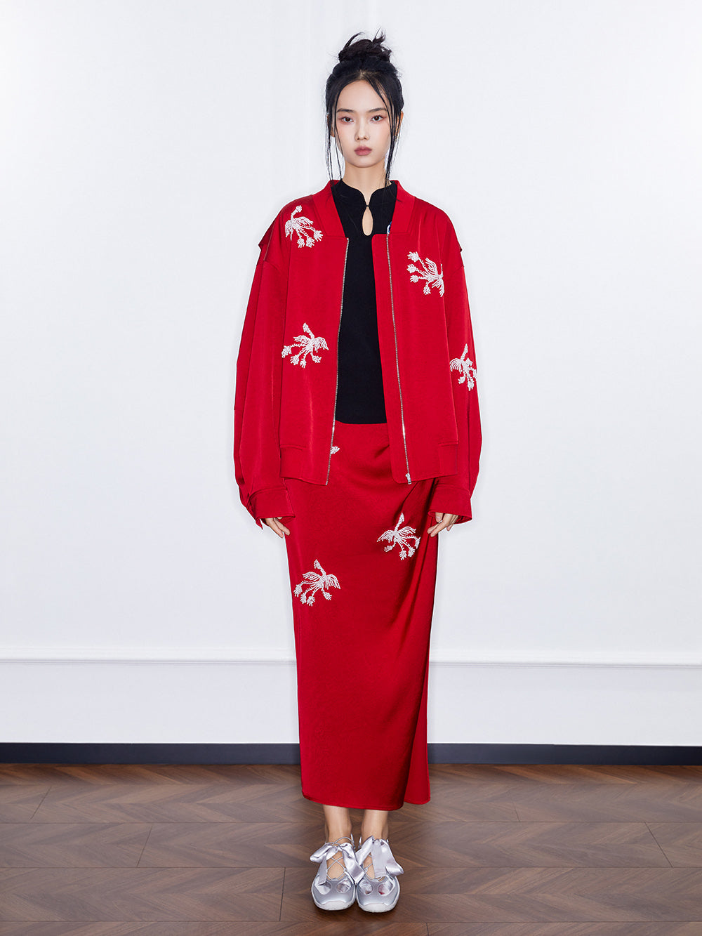 MUKZIN Spring Prelude "Zebra Finch" Chinese-style Baseball Jacket with a Sense of Design