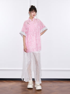 MUKZIN "Ode to the New Summer"New Chinese-style elegant slimming short-sleeve top